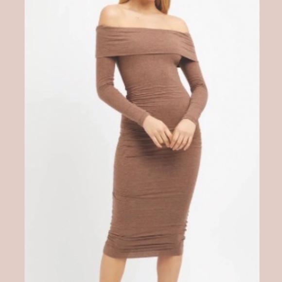 Kookai Juliene midi dress; bodycon; coco mark; cotton, elastane; size S - Picture 1 of 4